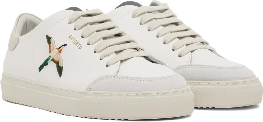 Axel Arigato White & Beige Clean 90 Triple Bee Bird Sneakers - Picture 2