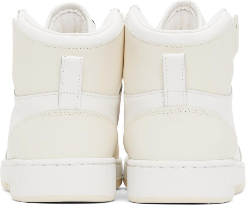 Axel Arigato White & Beige Dice Hi Sneakers