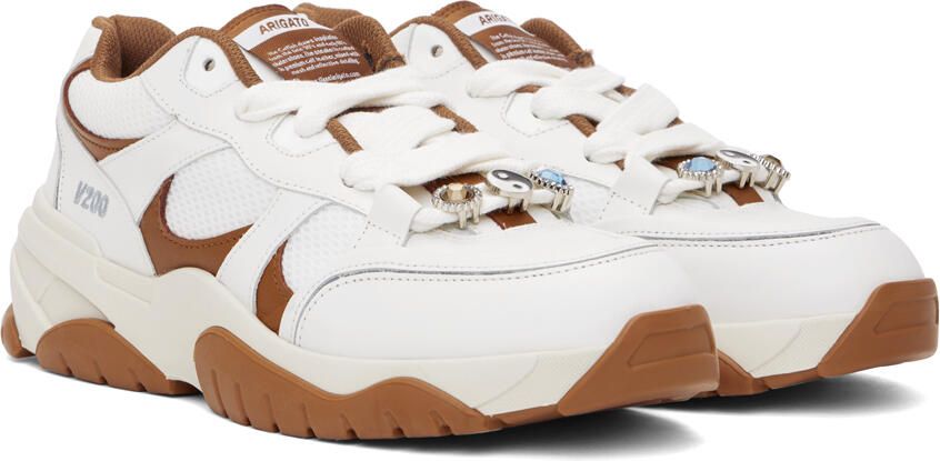 Axel Arigato White & Brown Catfish Lo Sneakers - Picture 2