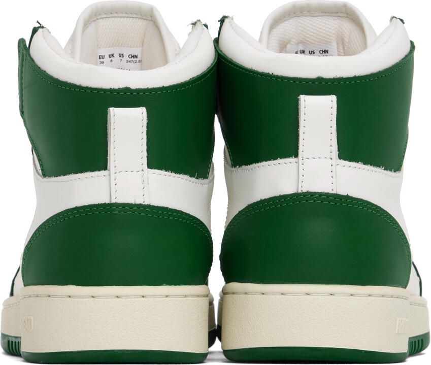 Axel Arigato White & Green Dice Hi Sneakers