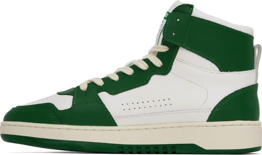 Axel Arigato White & Green Dice Hi Sneakers - Picture 3