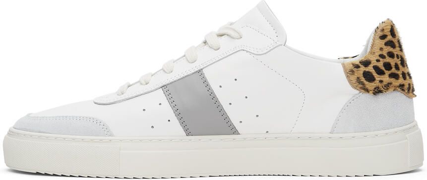 Axel Arigato White & Grey Leopard Dunk V2 Sneakers - Picture 4