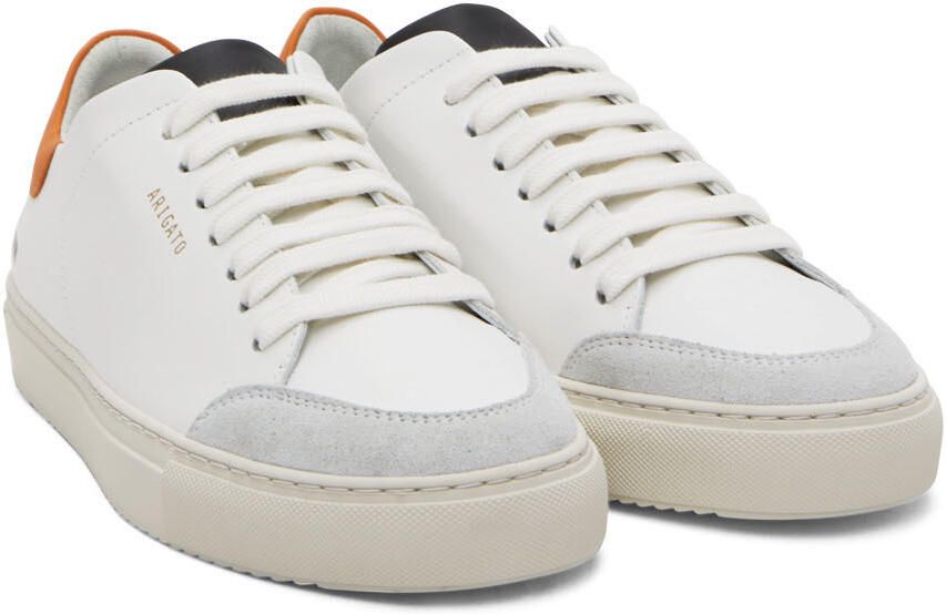 Axel Arigato White & Orange Triple Clean 90 Sneakers