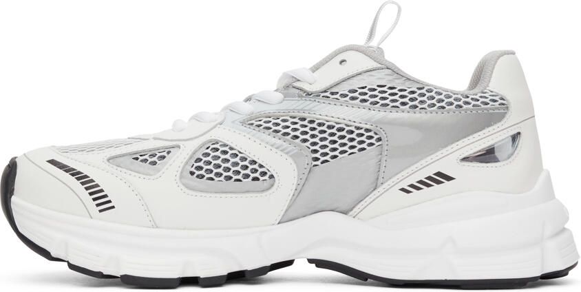 Axel Arigato White & Silver Marathon Runner Sneakers - Picture 4