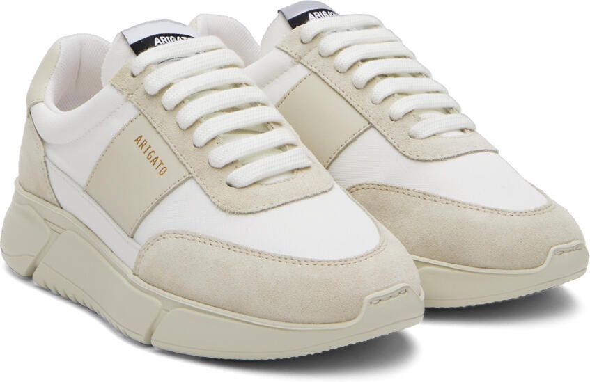 Axel Arigato White & Taupe Genesis Vintage Runner Sneakers - Picture 2