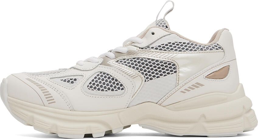 Axel Arigato White & Taupe Marathon Runner Sneakers - Picture 3