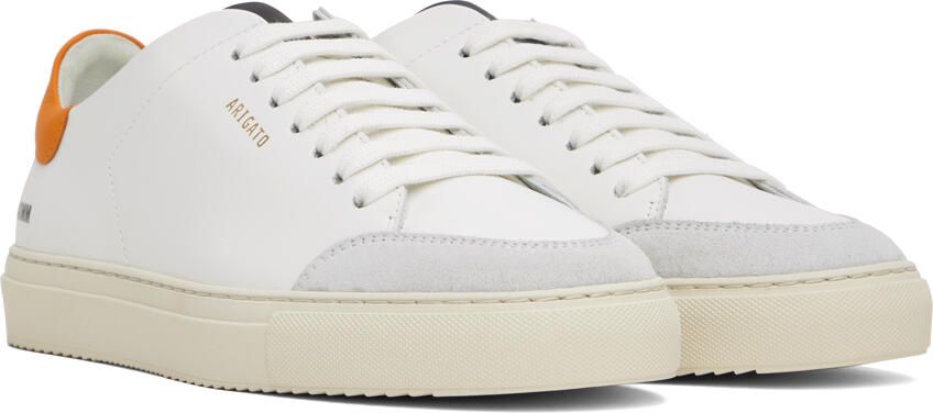 Axel Arigato White & Orange Clean 90 Triple Sneakers - Picture 2