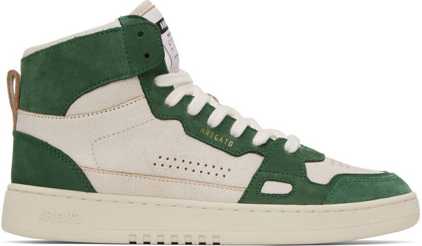 Axel Arigato Off-White & Green Dice Lo Hi Sneakers