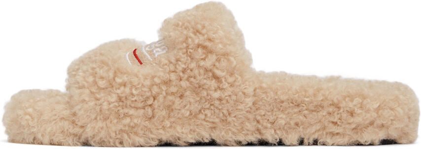 Balenciaga Beige Furry Sildes - Picture 4