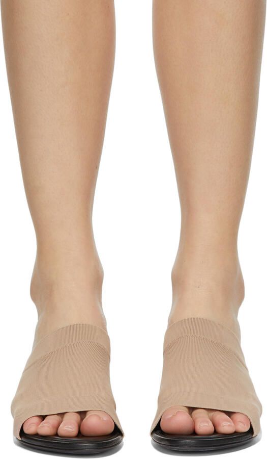 Balenciaga Beige Stretch Sandals - Picture 3