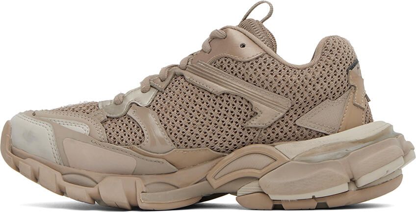Balenciaga Beige Track 3 Low Top Sneakers - Picture 2