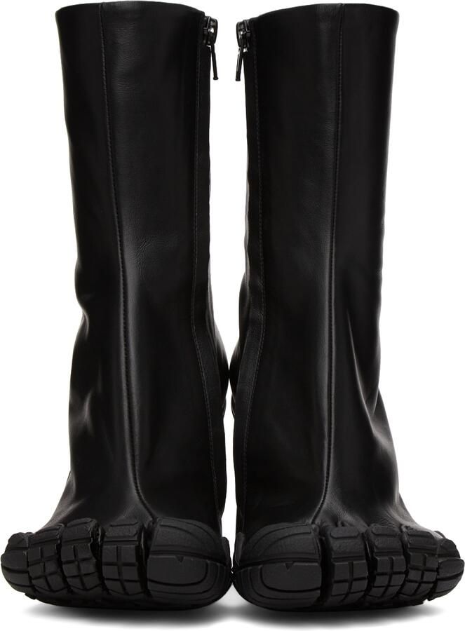 Balenciaga Black 80mm Heeled Toe Boots - Picture 2