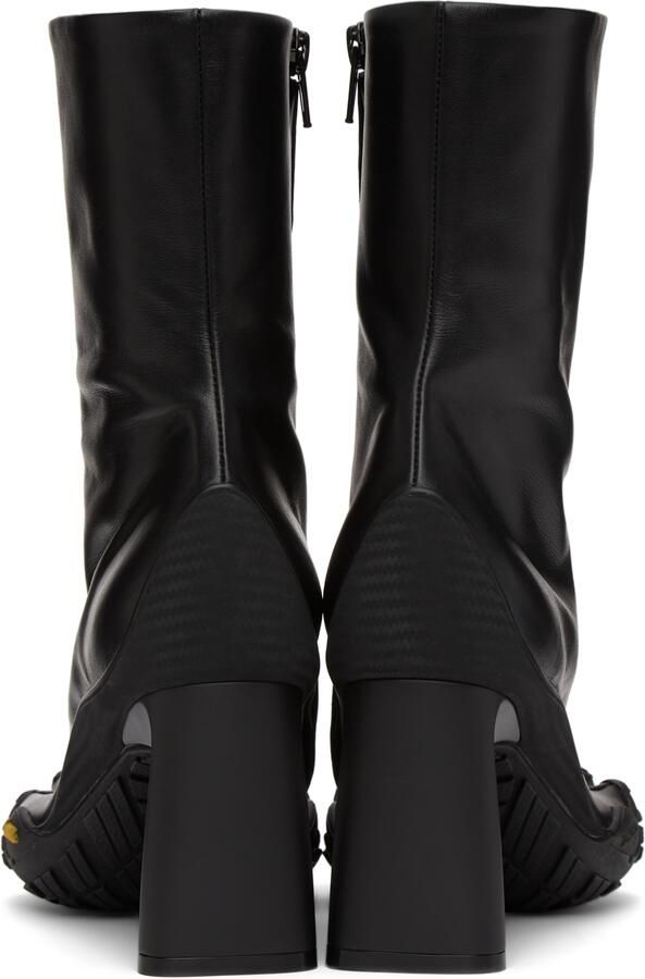 Balenciaga Black 80mm Heeled Toe Boots - Picture 3