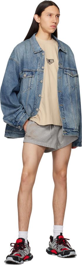 Balenciaga Black & Silver Track Sneakers - Picture 4