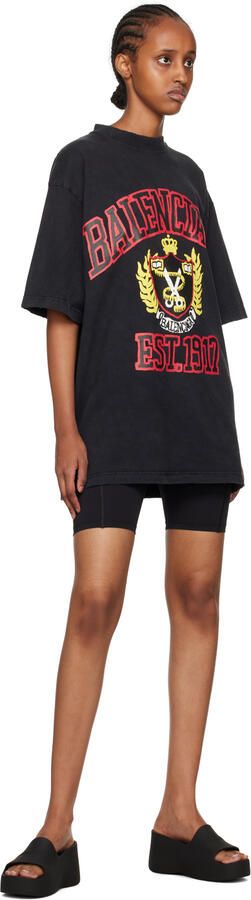 Balenciaga Black Chunky Wedge Sandals - Picture 4