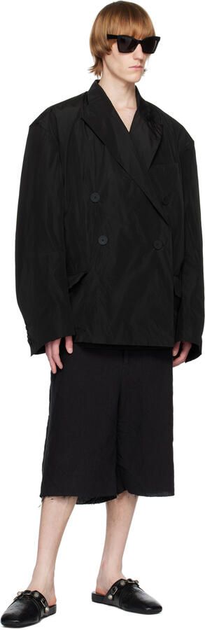 Balenciaga Black Cosy Cagole Slippers - Picture 3