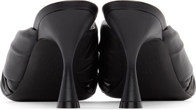 Balenciaga Black Drapy 80mm Mules - Picture 3