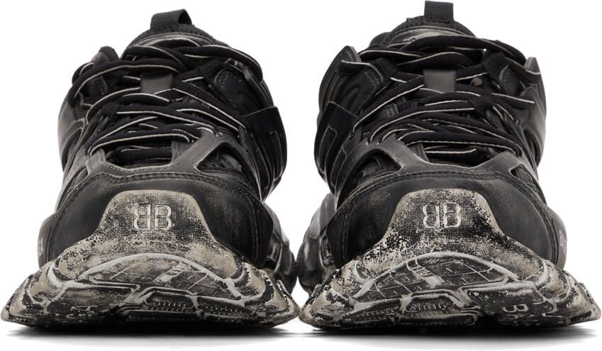 Balenciaga Black Faded Track Sneakers - Picture 3