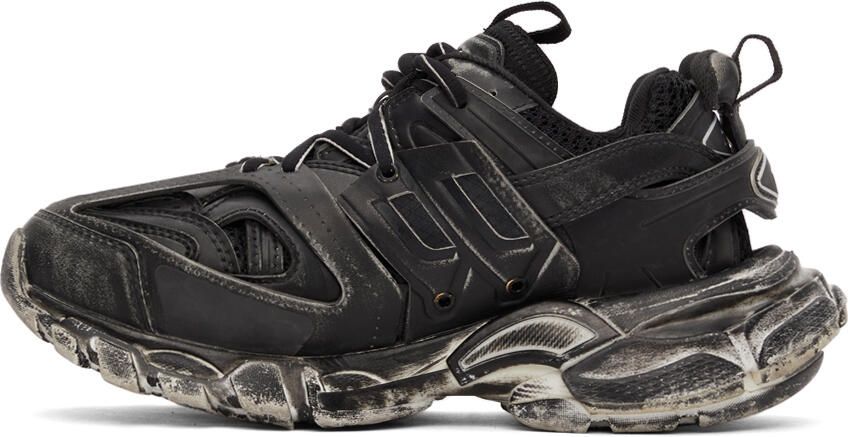 Balenciaga Black Faded Track Sneakers - Picture 4