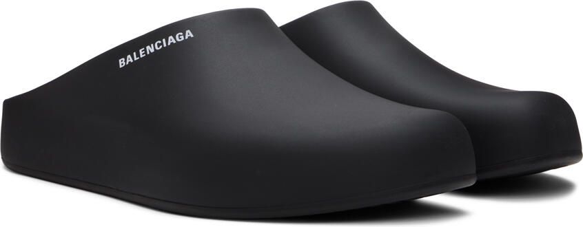 Balenciaga Black Pool Slide Clogs - Picture 3