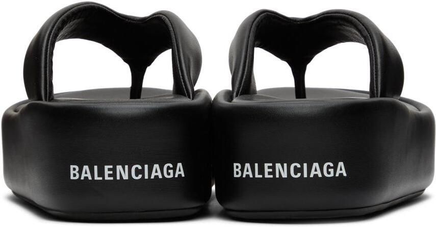 Balenciaga Black Rise Thong Sandals