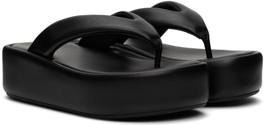 Balenciaga Black Rise Thong Sandals - Picture 2