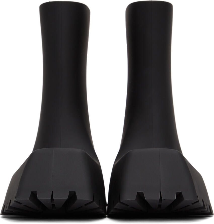 Balenciaga Black Rubber Trooper Boots