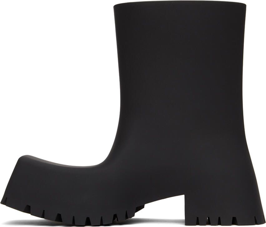 Balenciaga Black Rubber Trooper Boots - Picture 2