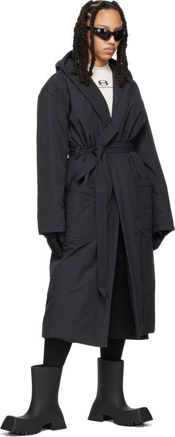 Balenciaga Black Rubber Trooper Boots - Picture 3