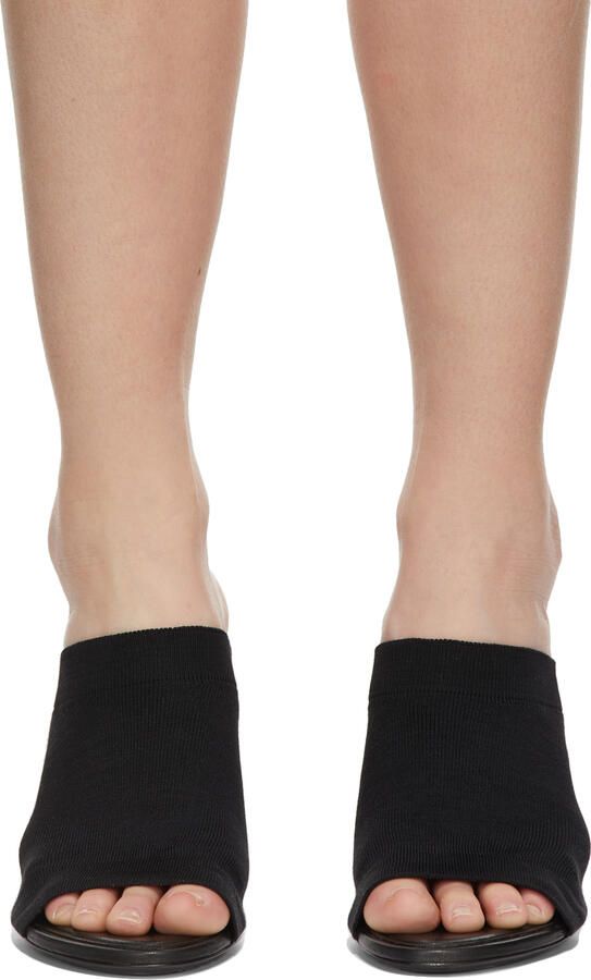 Balenciaga Black Stretch Heeled Sandals - Picture 2