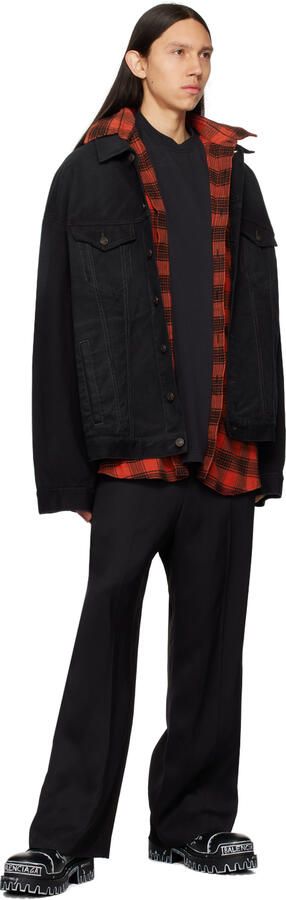 Balenciaga Black Strike Lace-Up Boots - Picture 4