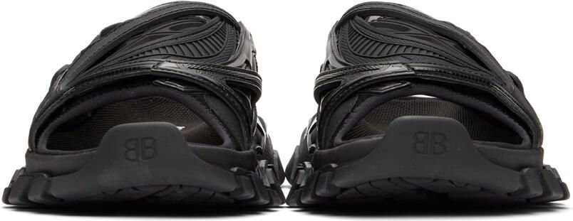 Balenciaga Black Track Slide Sandals