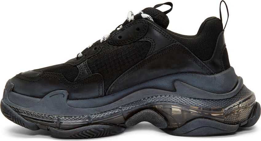 Balenciaga Black Triple S Clear Sole Sneakers - Picture 2