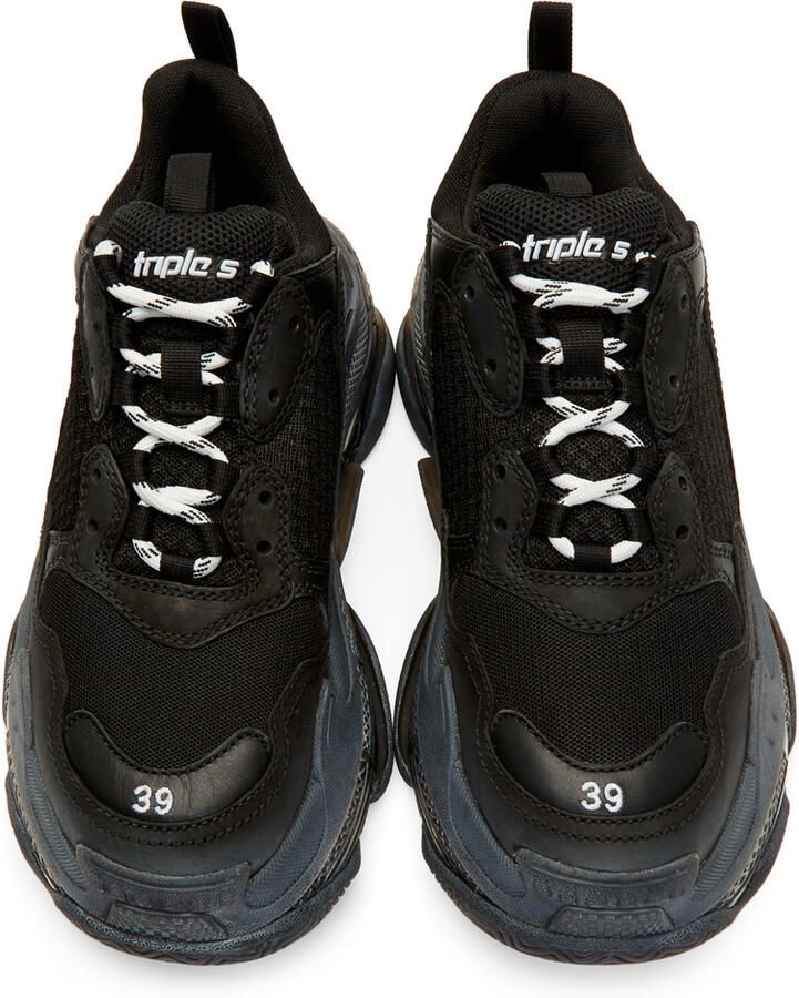 Balenciaga Black Triple S Clear Sole Sneakers