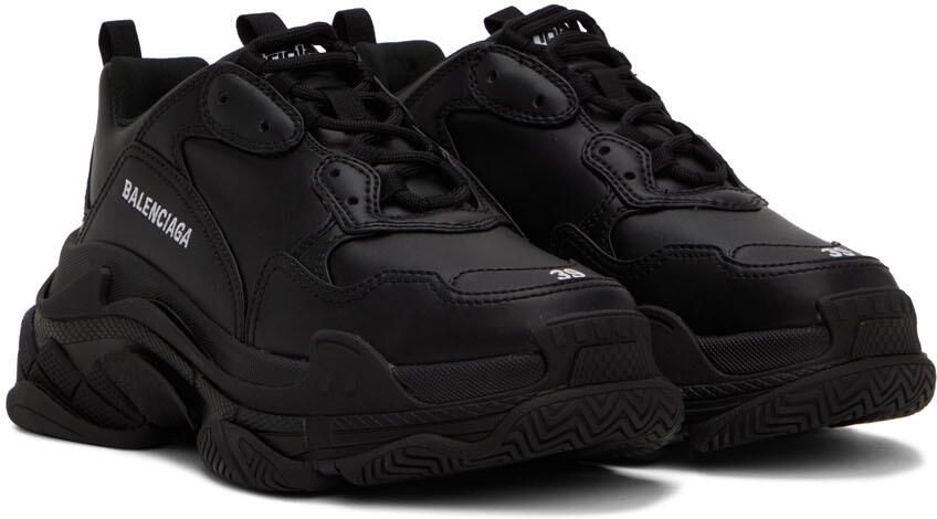 Balenciaga Black Triple S Low-Top Sneakers - Picture 2