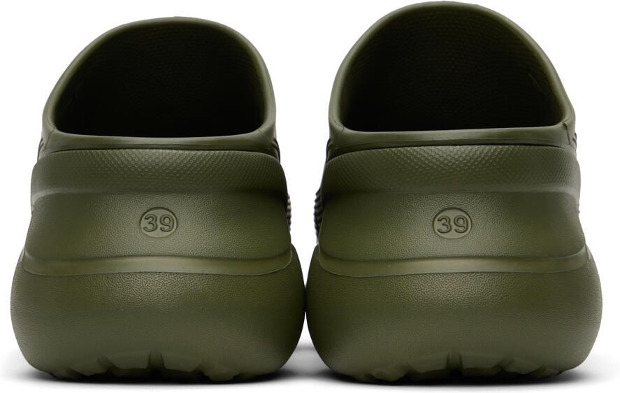 Balenciaga Khaki Crocs Edition Mules - Picture 5