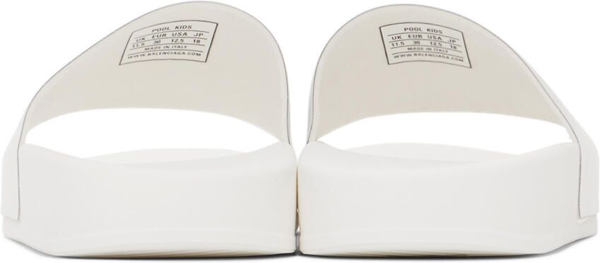 Balenciaga Kids White Pool Slides