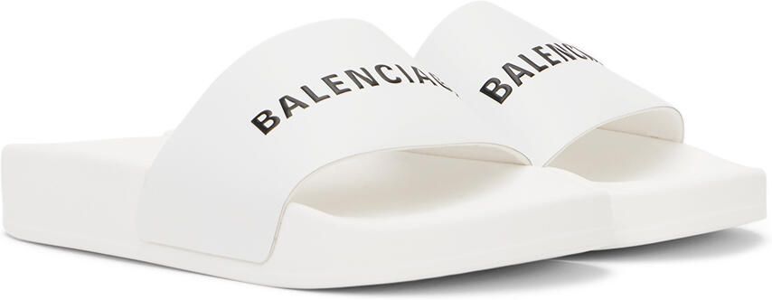 Balenciaga Kids White Pool Slides - Picture 2