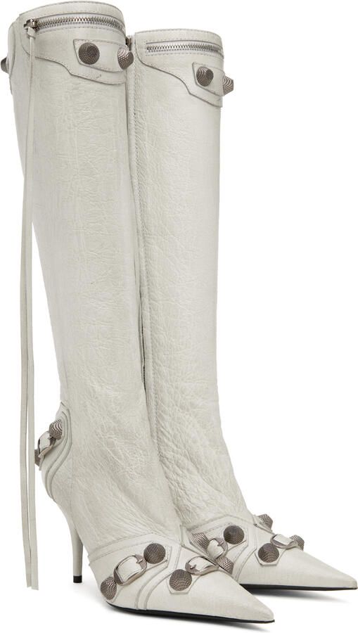 Balenciaga Off-White Cagole 90 Boots - Picture 2