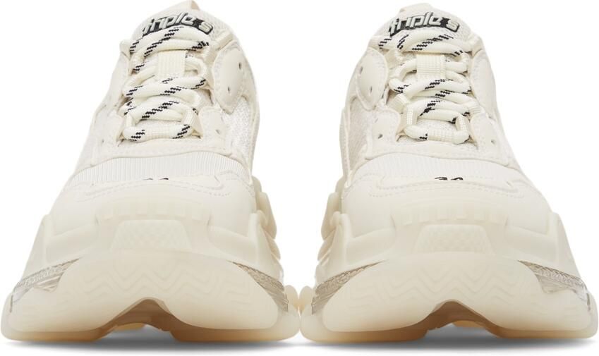 Balenciaga Off-White Clear Sole Triple S Sneakers - Picture 3