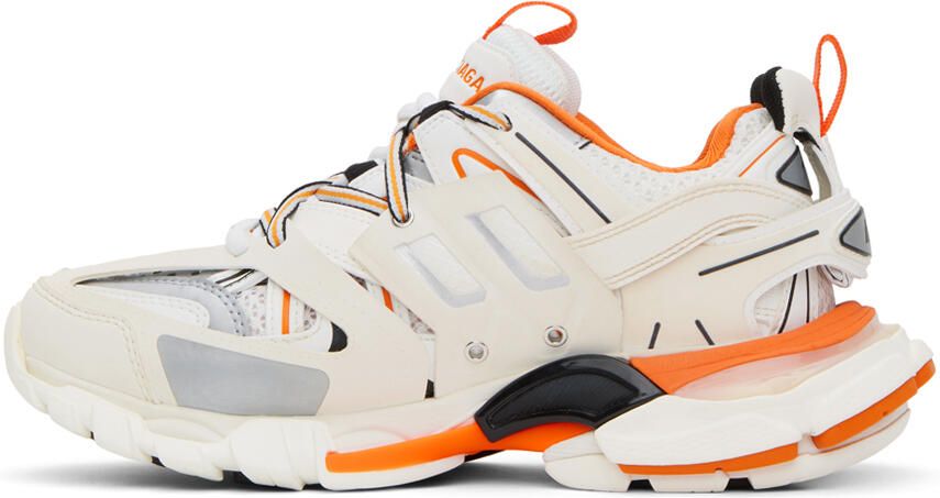 Balenciaga Orange & White Track Sneakers - Picture 3