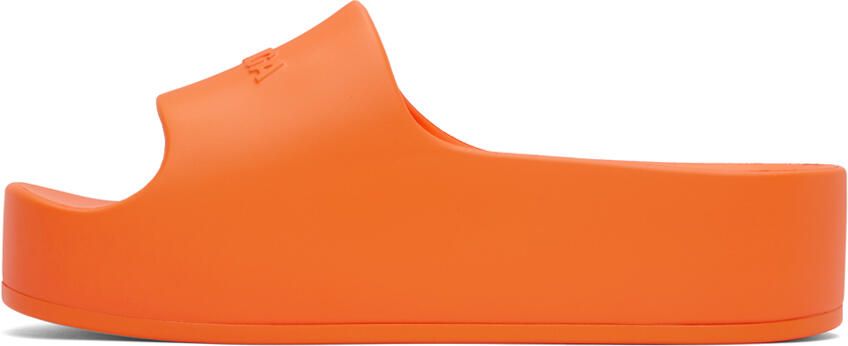 Balenciaga Orange Chunky Slides - Picture 3