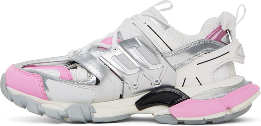 Balenciaga Pink & White Track Sneakers - Picture 3
