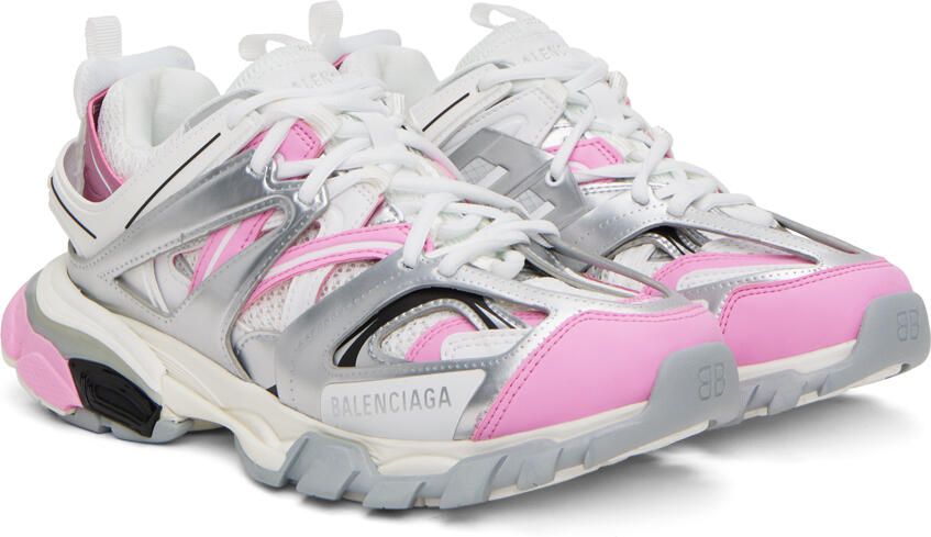 Balenciaga Pink & White Track Sneakers - Picture 2
