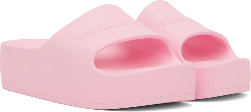 Balenciaga Pink Chunky Slides - Picture 2