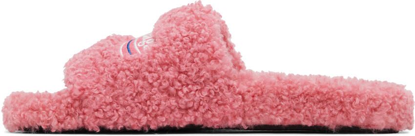 Balenciaga Pink Furry Sandals - Picture 4