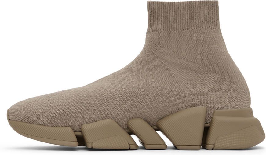 Balenciaga Taupe Speed 2.0 Sneakers - Picture 4