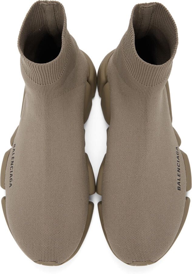 Balenciaga Taupe Speed 2.0 Sneakers - Picture 2
