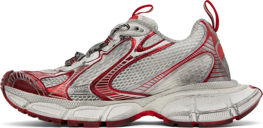 Balenciaga White & Red 3XL Sneakers - Picture 3