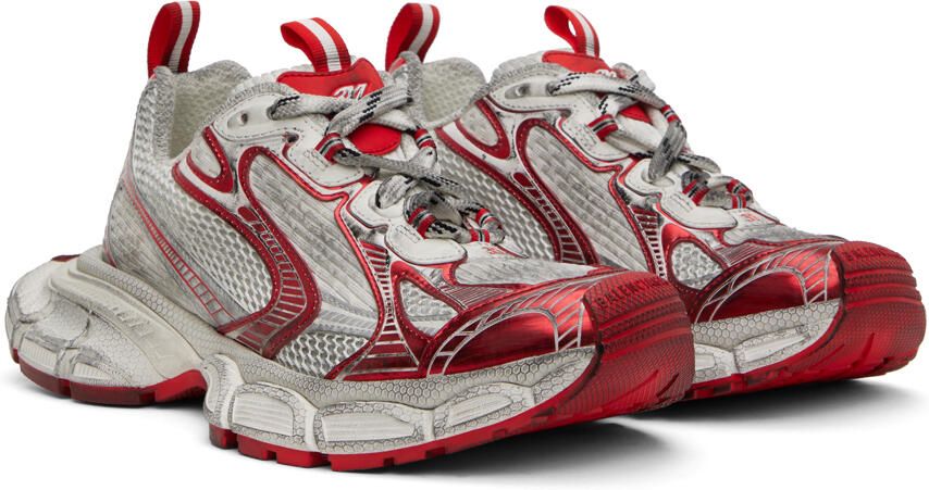 Balenciaga White & Red 3XL Sneakers - Picture 2